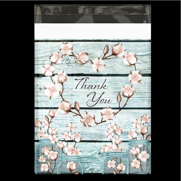 25 10X13 Cotton Thank You Poly Mailers Shipping Envelopes Bags PRICE IS FIRM - Picture 6 of 8
